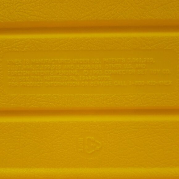 K'NEX 1993 Yellow Storage Carrying Hard Case Container ONLY 14 x 10 x 4 Plastic - Picture 8 of 14